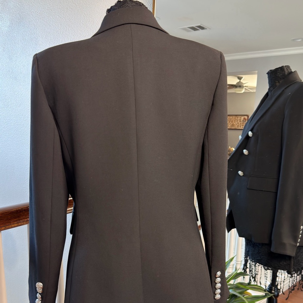 Veronica Beard Black Double-Breasted Blazer - Picture 4 of 5